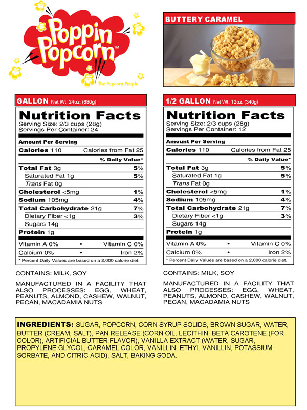 Nutritional Information The Goodies Factory The Goodies