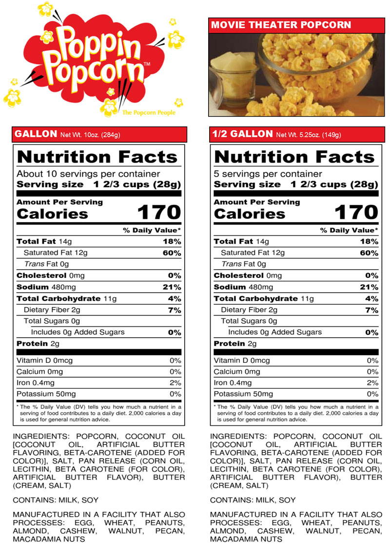 Nutritional Information The Goodies Factory The Goodies Factory