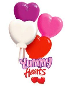 Yummy Hearts Lollipops