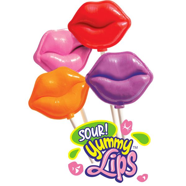 Yummy Sour Lips Lollipops