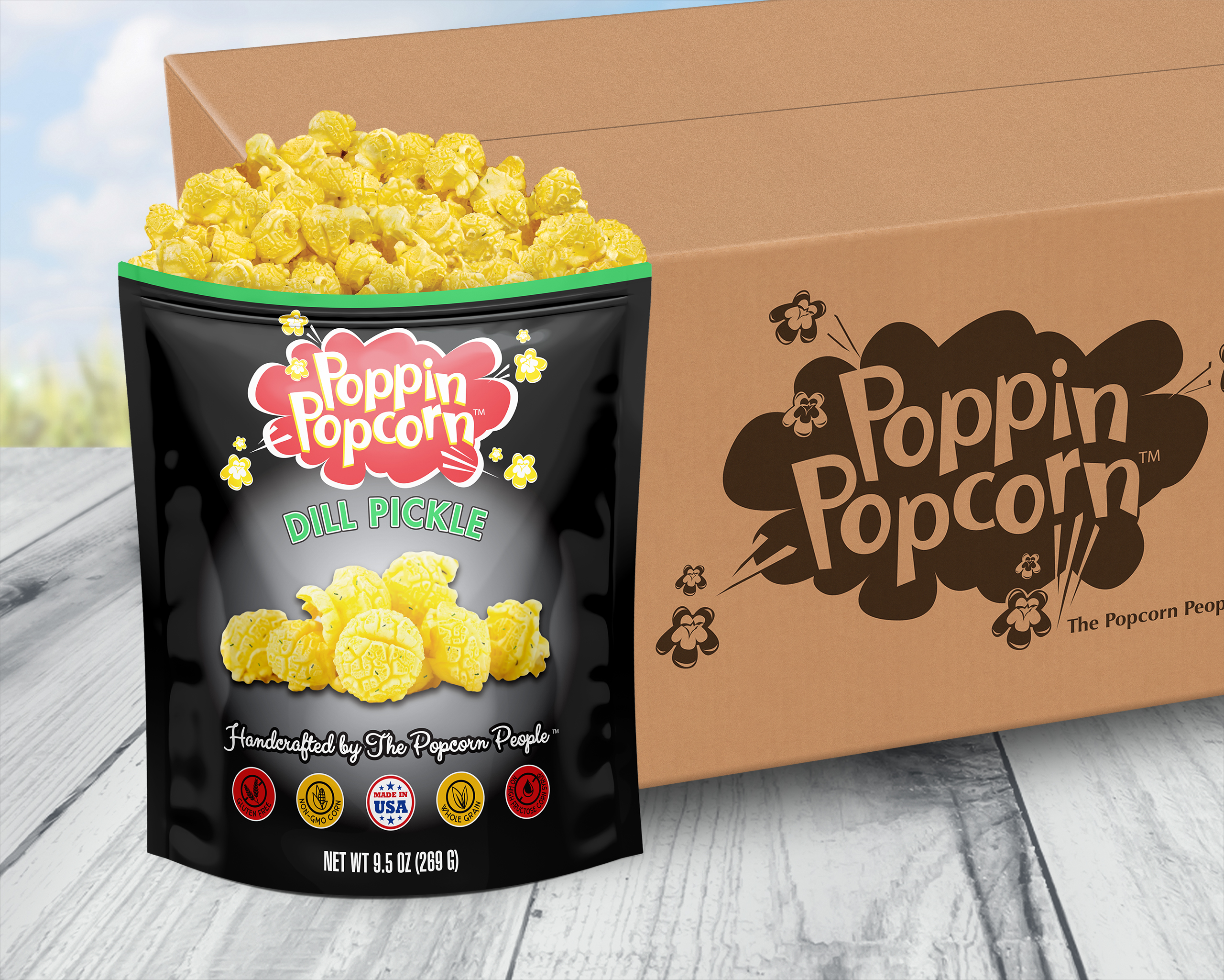 Dill Pickle Popcorn Family Size | 12 ct Case